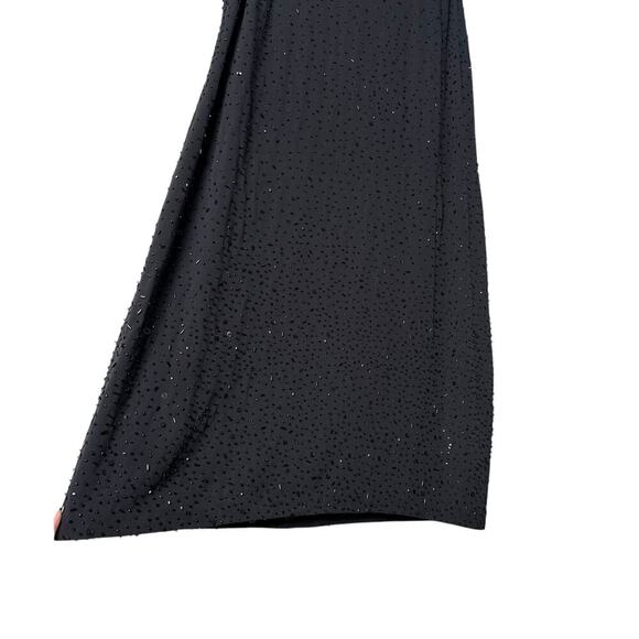 NWT The Works Saks Fifth Avenue Silk Beaded Sequin Cocktail Dress in Black, Sz 8 - Picture 6 of 9